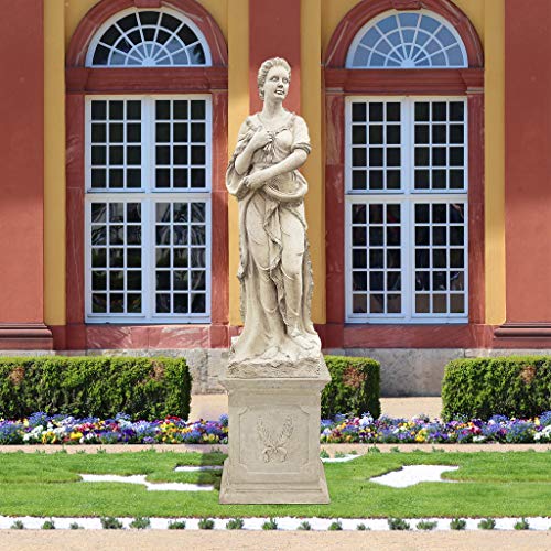 Design Toscano Winter Woman of The Four Seasons Garden Statue Set 24" Wide 88" Tall Ancient Ivory