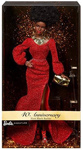 Barbie Signature 40th Anniversary First Black Doll Red Gown with Accessories
