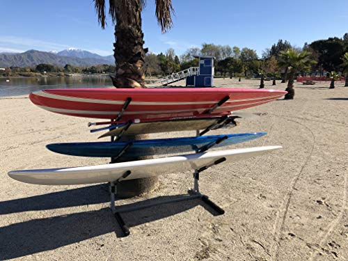 SPAREHAND Freestanding Rack Storage for 4 SUPs or Surfboards Pebble Silver