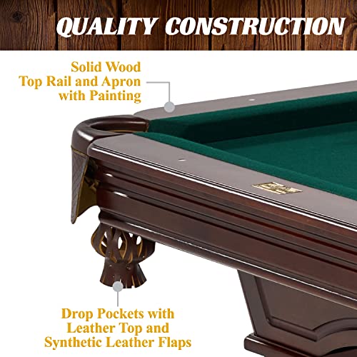 Barrington Billiards Arlington Slate-Tech Pool Table Dark Wood Grain/Green