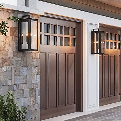 Capital Lighting Fixture Company Hunt Urban/Industrial Outdoor Wall Lantern 4-Light Clear Glass Black