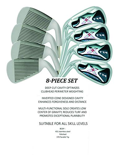 PFT-X9 Left Handed Extreme MOI Iron Set +1" Over Big & Tall Senior Men's 8-Piece Set (4-SW) Senior Flex Club
