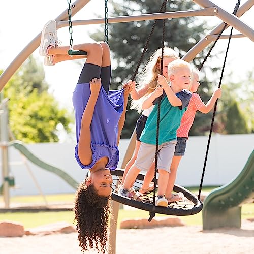Lifetime Adventure Tower Swing Set Playset with Spider Swing Earthtone