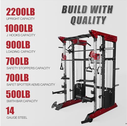 Fitness Dreamer Home Gym Smith Machine Red