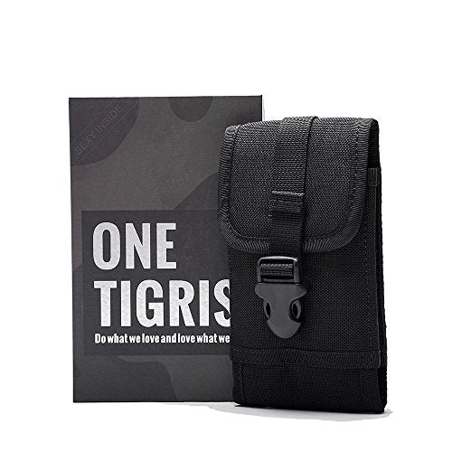 OneTigris MOLLE Phone Pouch for 4.7" - 5.5" Phones Black - 1000D Nylon