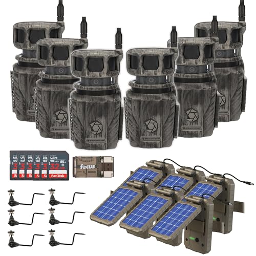 Stealth Cam Revolver 36MP 360-Degree Cellular Trail Camera Bundle with Power Panel, Holder, Card, and Reader (37 Items)