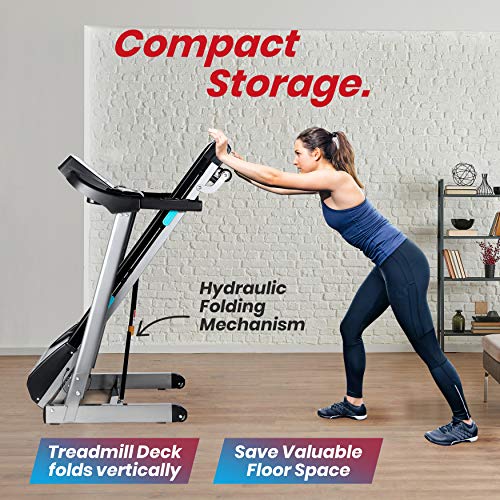 SereneLife Foldable Digital Home Gym Treadmill Black