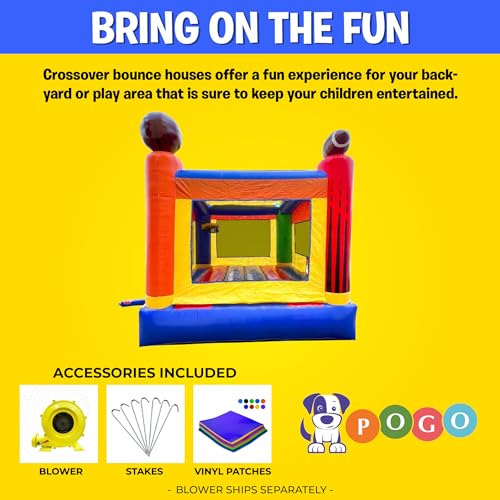 Pogo Bounce House Crossover Deluxe Sports Inflatable Bounce House