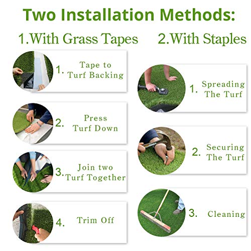 Conscience Trading Artificial Grass Outdoor Rug 15ft x 40ft 1.38" Thick Green