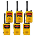 Vertex Standard 6 Pack Motorola EVX-S24 UHF Water Submersible Dustproof Yellow Digital Two Way Radios Preprogrammed