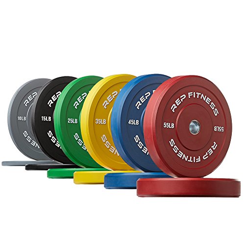 Rep Fitness Bumper Plates 370 lb Color Set