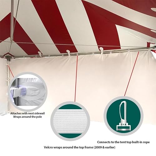 TentandTable Premium Blockout Sidewall Kit 20' x 30' for High Peak Frame Tents White