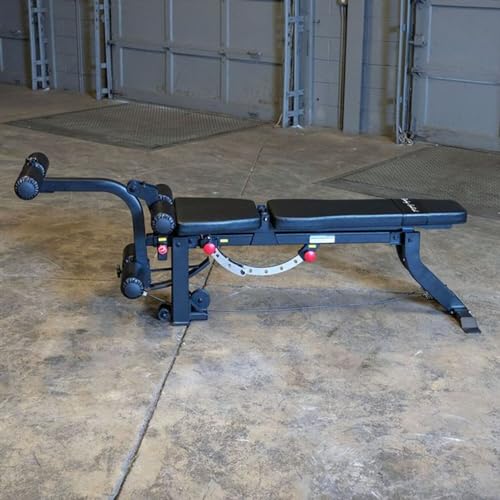 Body-Solid Adjustable Weight Bench with Leg Developer Black