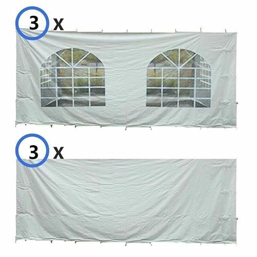 TentandTable 20' x 40' Premium Blockout Sidewall Kit for Canopy Tents White
