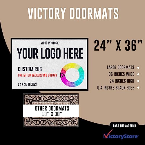 VictoryStore Custom Doormat 24x36 Inches Full Color Print Customizable