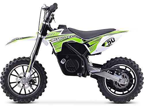 MotoTec Gazella 24V 500W Electric Dirt Bike Green
