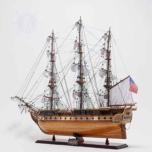 Old Modern Handicrafts USS Constitution Model with Display Case Multi Color
