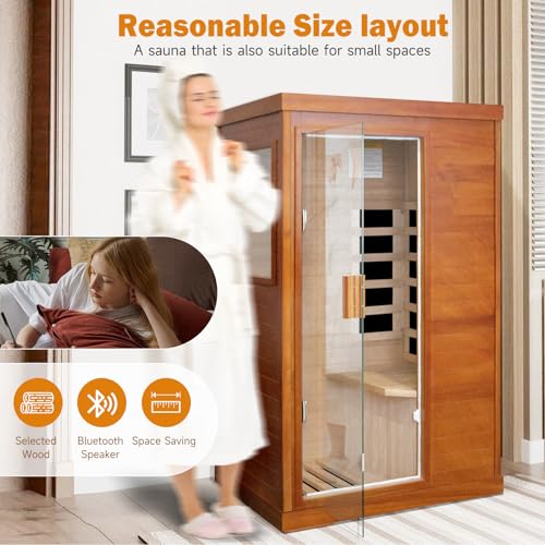 Daleyzay 1 Person Mini Far Infrared Sauna Natural