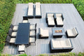 Ohana Depot 20 Piece Outdoor Patio Furniture Conversation Set with Fire Table Beige