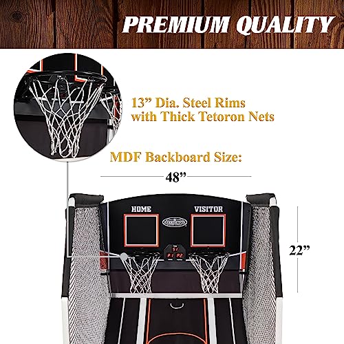 Barrington Billiards Urban Arcade Basketball Game with Electronic Scoring Black/White/Orange/Cement/Woodgrain