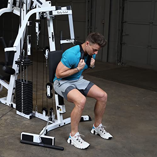 Body-Solid (EXM2500LPS) Multi-Station Home Gym Machine, Arm & Leg Strength Training Functional Exercise Workout Station White