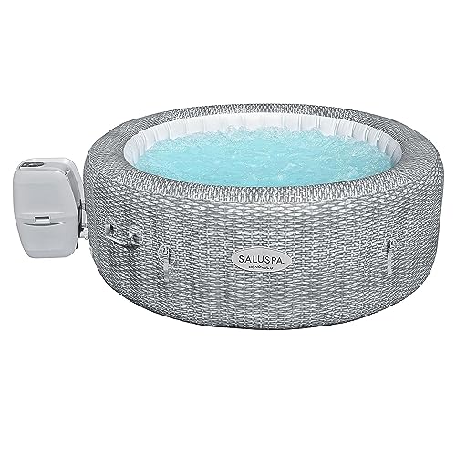 Bestway SaluSpa Honolulu AirJet Inflatable Hot Tub with 140 Jets & 6 Adjustable Seats Gray