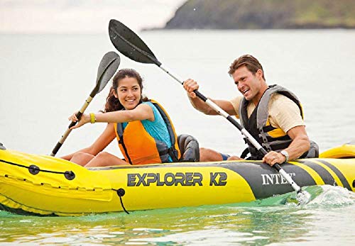 Intex Explorer K2 Inflatable Kayak Set Yellow