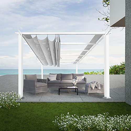 Paragon Outdoor 11' x 11' Florence Soft Top Pergola Gray