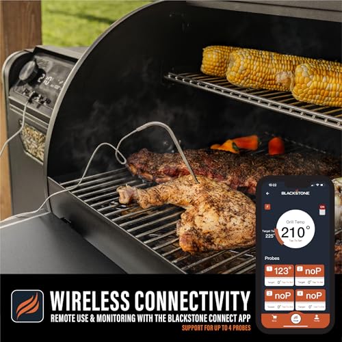 BLACKSTONE 2258 Pellet Grill/Air Fryer Combo Powder Coated Black