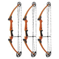 GENESIS Archery Original Adjustable Preassembled Lightweight Left-Handed Compound Bow 3 Pack Orange