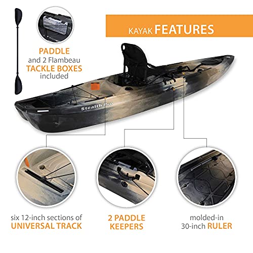Lifetime 90958 Stealth Pro Angler 118 Fishing Kayak Timberline Camo