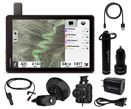 Wearable4U Garmin Tread XL Baja Chase Edition 10” Off-Road Navigator with Power Pack Bundle