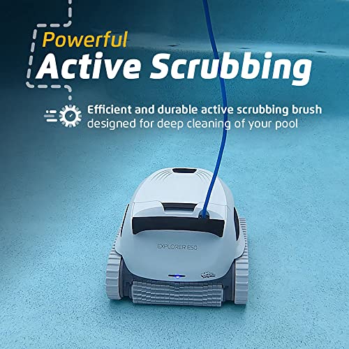 Dolphin Explorer E50 Wi-Fi Robotic Pool Vacuum Cleaner with Caddy & Cover White
