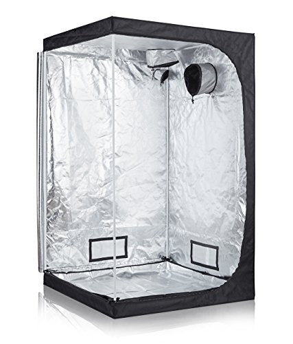 TopoLite Hydroponic Grow Tent Complete Kit with 1200W LED Light and 6" Carbon Filter 48"x48"x80