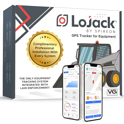 VG Motors LoJack GPS Equipment Tracking System for Construction Machinery Theft Protection - No Monthly Fee (3 Years)