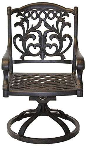 Patio Land Mandalay 9pc Outdoor Patio Dining Set Dark Bronze Sesame