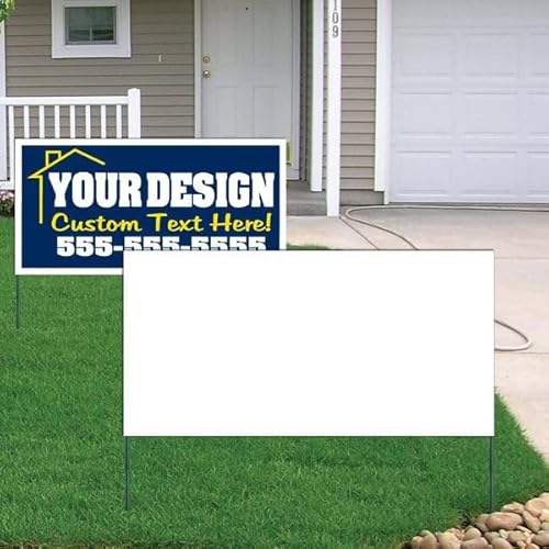 VictoryStore 24” x 48” Corrugated Plastic Blank Yard Signs 100 Pack White