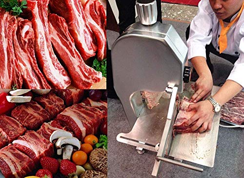 INTBUYING Frozen Meat Cutter Electric Bone Saw Machine Silver