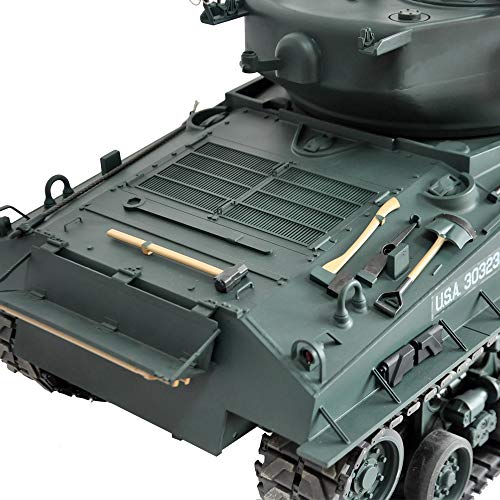 HOOBEN M4A3E8 Fury Sherman RC Tank Model RTR Assembled Green Version 6620F