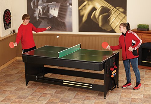Fat Cat Original 3-in-1 Pockey Multi-Game Table - Air Hockey, Billiards, Table Tennis Green