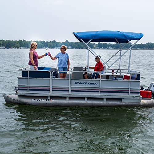TaylorMade Manual Bimini Top Kit 8' or 10' Long for Pontoon Boats Green Fabric