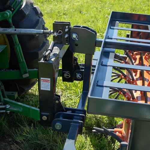 Titan Attachments 62" 3 Point Drum Aerator for Cat 1 & 2 Tractors with 88 Coring Plugs