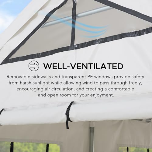 Sunjoy 12x30 ft Party Wedding Tent Heavy Duty Gazebo White