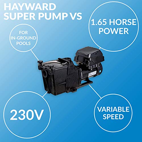 Hayward W3SP2603VSP Super Pump VS Variable-Speed Pool Pump Black