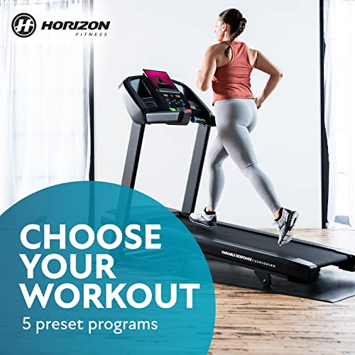 Horizon Fitness T101 Folding Treadmill Black