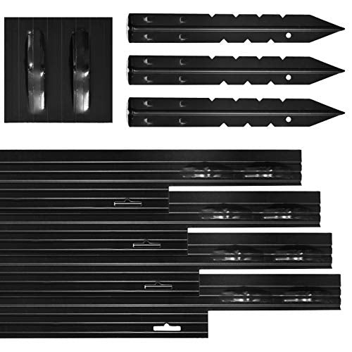 Dreamscape PRO Aluminum Landscape Edging - Easy Install Professional Border - 80ft Total - Black Anodized