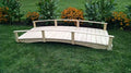 Backyard Crafts Amish-Made Weight-Bearing Pine Oriental Garden Bridge 3' x 4' Mushroom Stain
