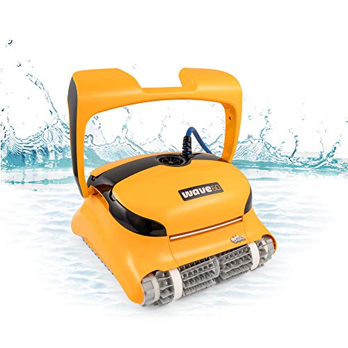 Dolphin Wave 60 Robotic Pool Vacuum Cleaner with Caddy Yellow