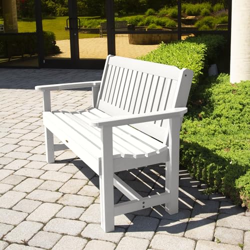 Sequoia Professional Commercial Grade Exeter 4 Foot Garden Bench White