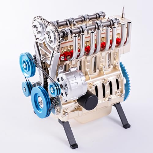 DUKE BEAR HOME Full Metal 4 Cylinder Engine Assembly Kit 350+ Pcs DIY Toy Gift